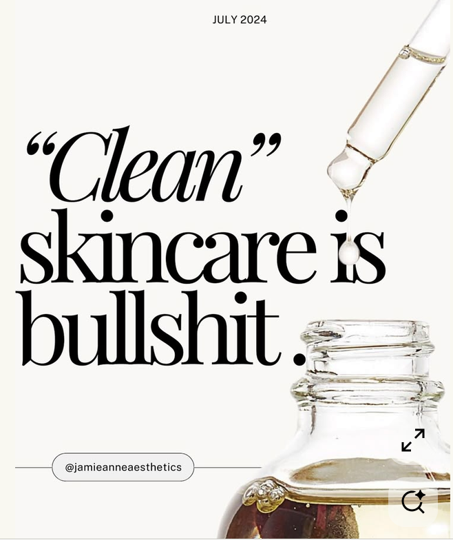 Serum dropper and glass bottle beside bold editorial typography